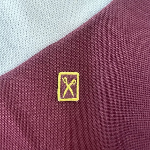 Marc Ecko Track Jacket Men’s Size XL Maroon Yellow White Cut & Sew Line - Picture 2 of 8